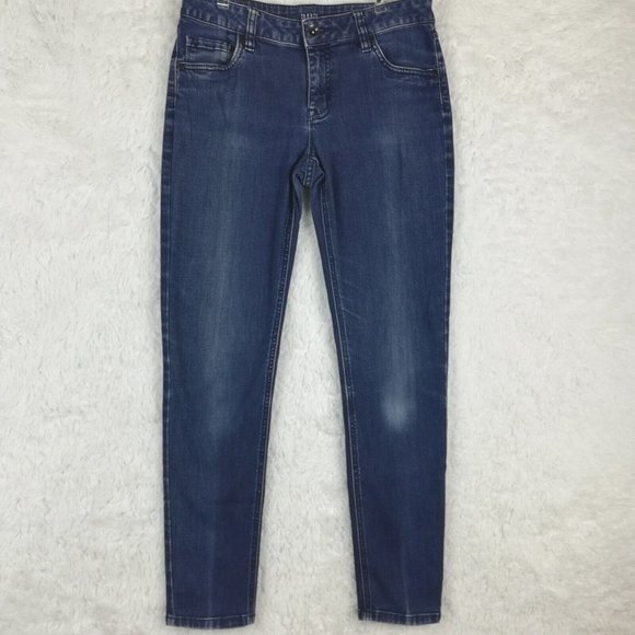 A.N.A. Womens Jeans Skinny Blue Denim Medium Wash‎ Low Rise Stretch 6 - Picture 1 of 12